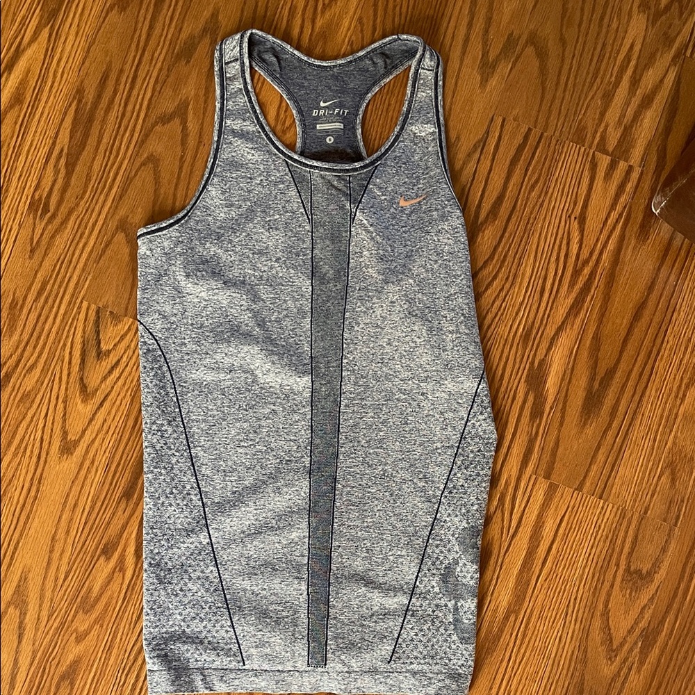 Grey and Navy Running Tank Nike
